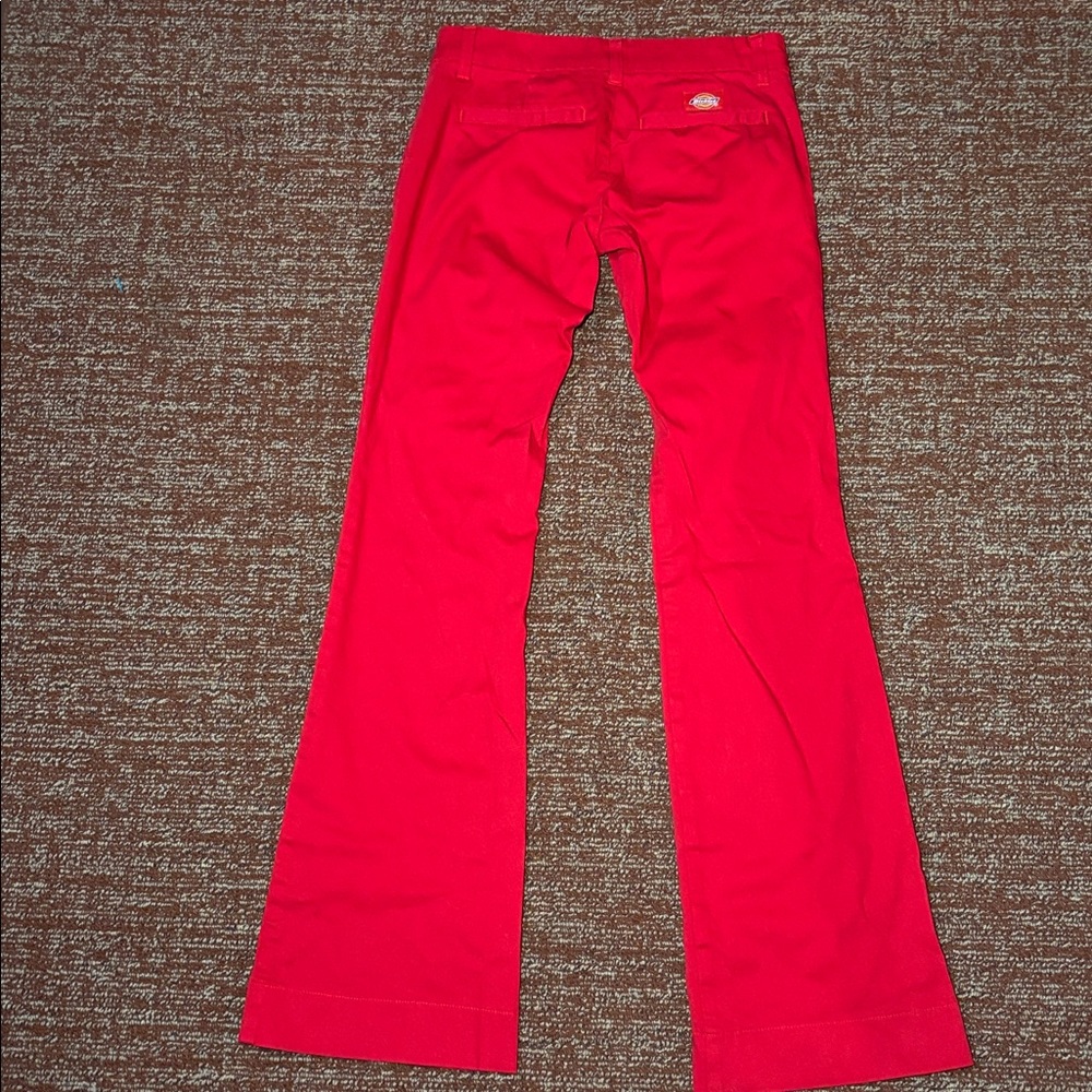 Dickies Red low rise bell bottom pants women’s 1 vibrant flare leg pants - Picture 5 of 13